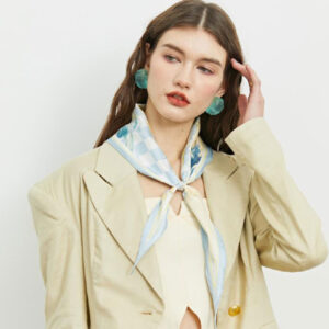 Iris In Bloom Stream Blue Daimond Scarves