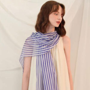 Lines & Camellia Soft geometric lines Scarves