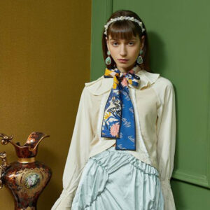 Butterfly Dream – Yellow Skinny Silk Scarves