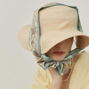 Green Grape Blue Skinny Silk Scarves